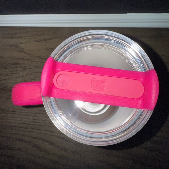 $$-SALE-$$ Stanley Pink Insulated Mug with Hot Pink Handle 40oz - Picture 3 of 4
